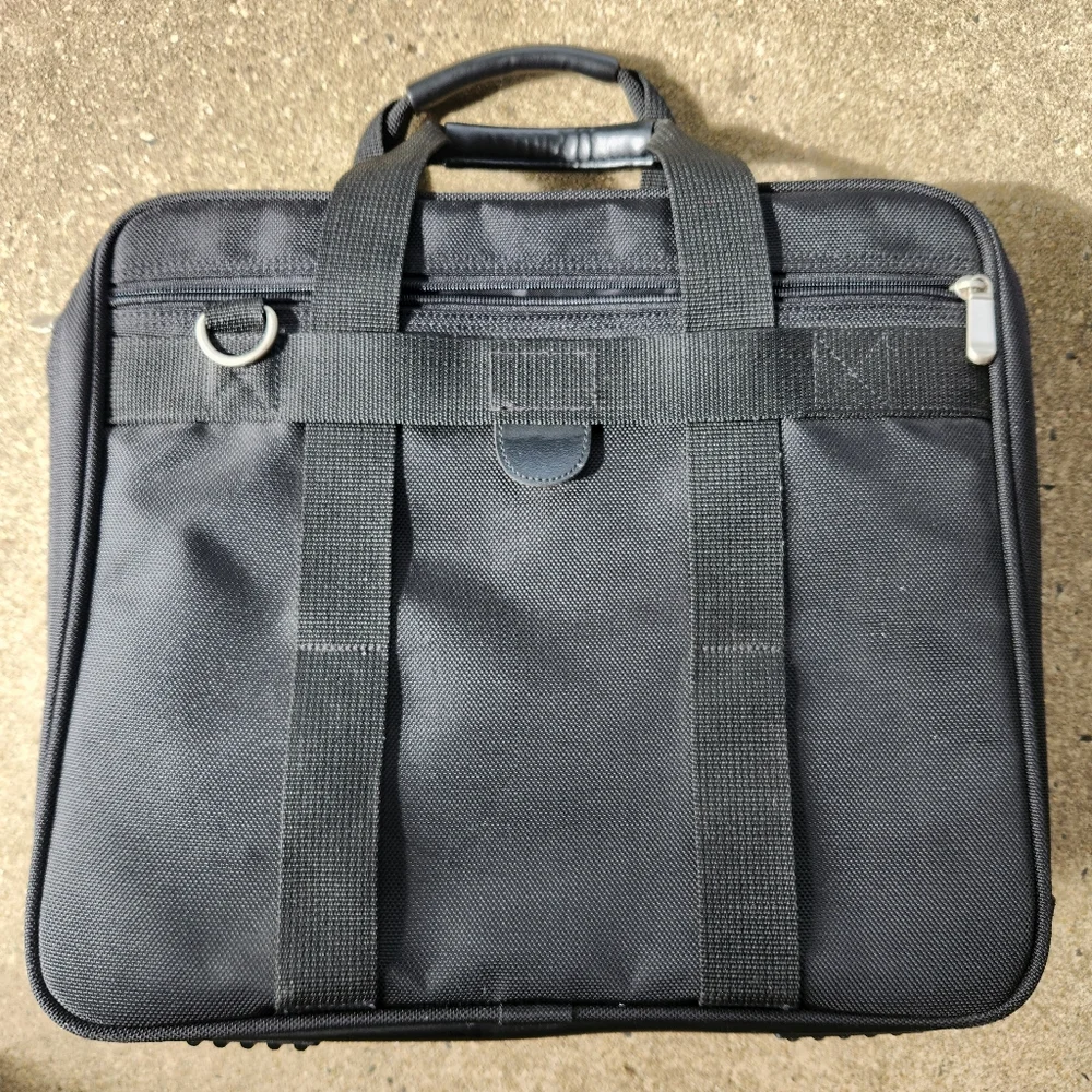 HP Invent Black Laptop Multi Pocket Briefcase Bag Work Office EUC
